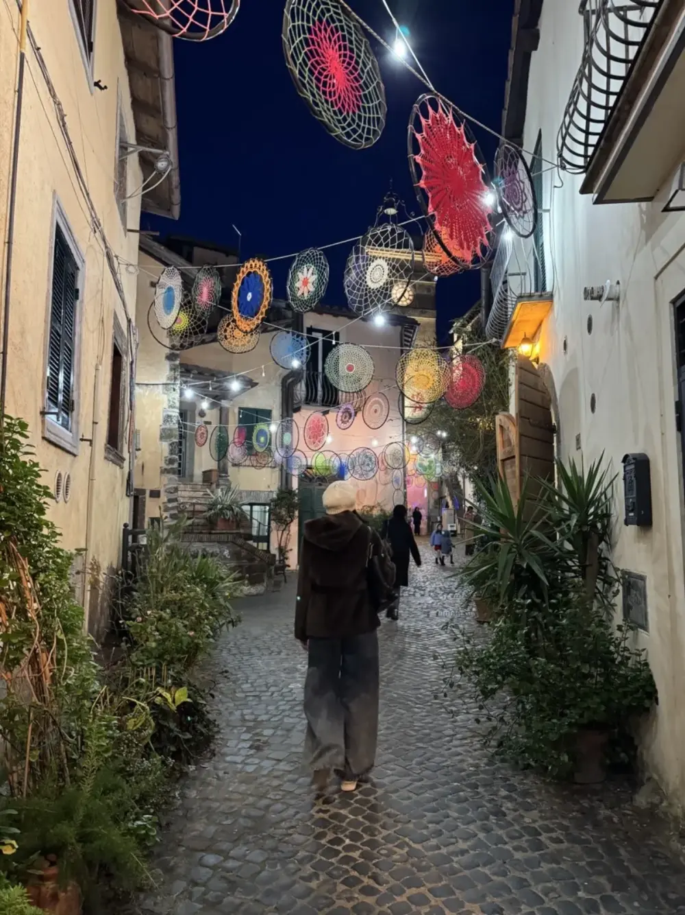 Il borgo di Trevignano Romano di notte